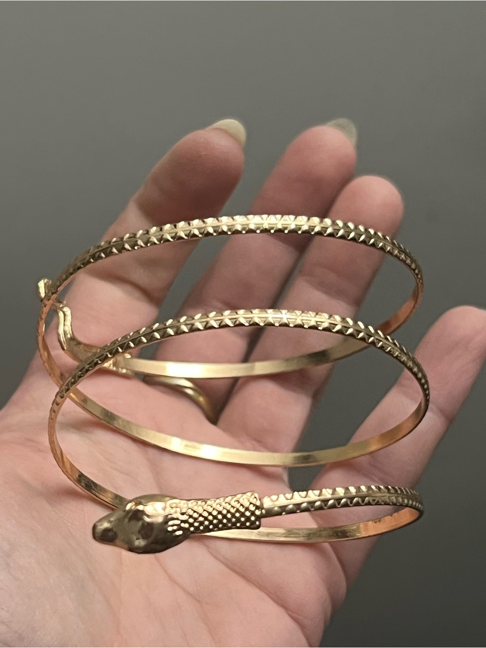 Gold Snake Wrap Bracelet - Women's Gold-Tone Coil Bangle